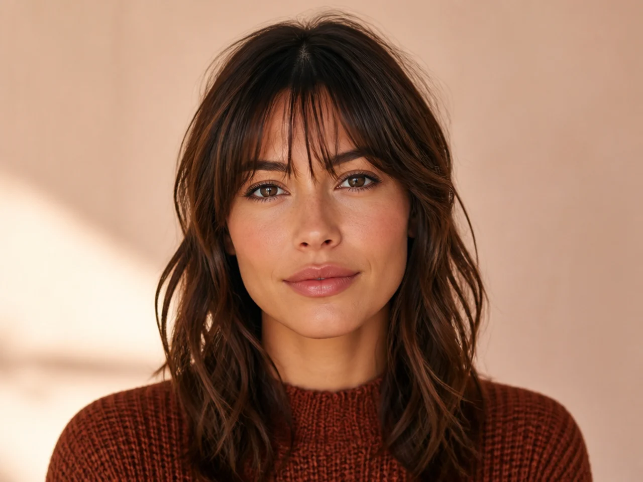Piecey separated wispy bangs