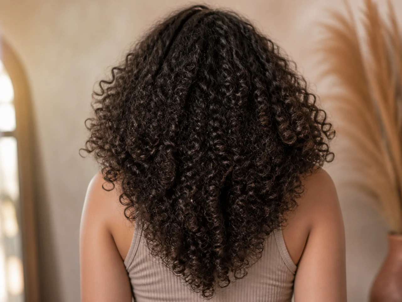 A curly cut gone triangular from too many short layers