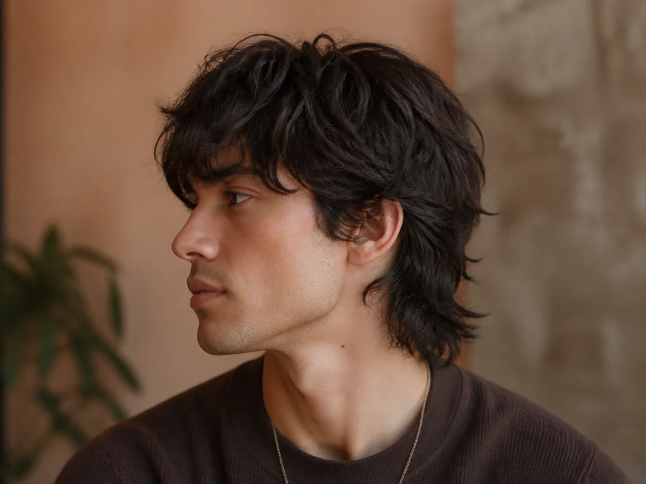 A grown out wolf cut at three months with the crown layers nearly level with the length