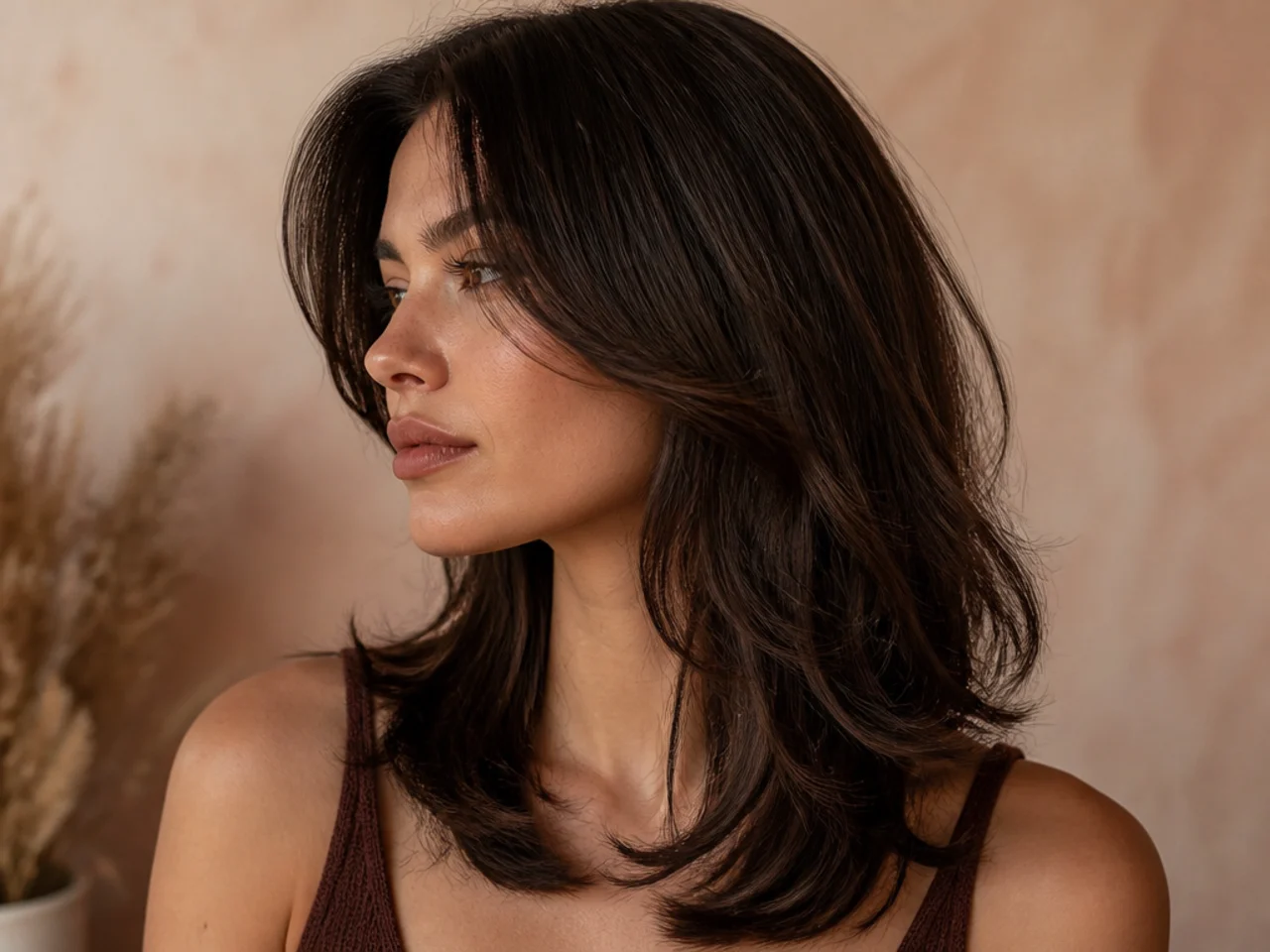 Layer starting points marked at cheekbone jaw and collarbone