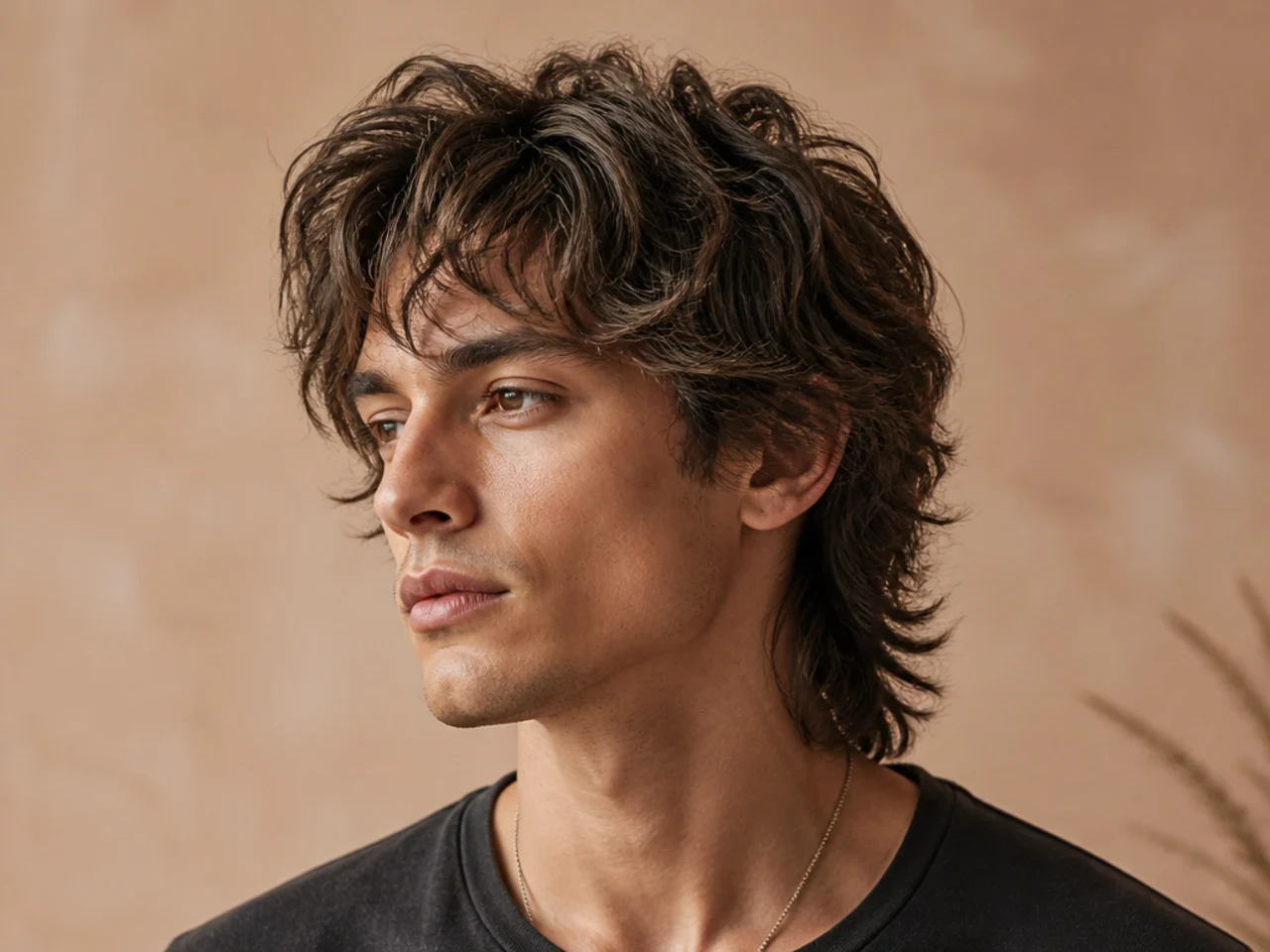 Textured wolf cut with heavily point-cut layers and piecey ends