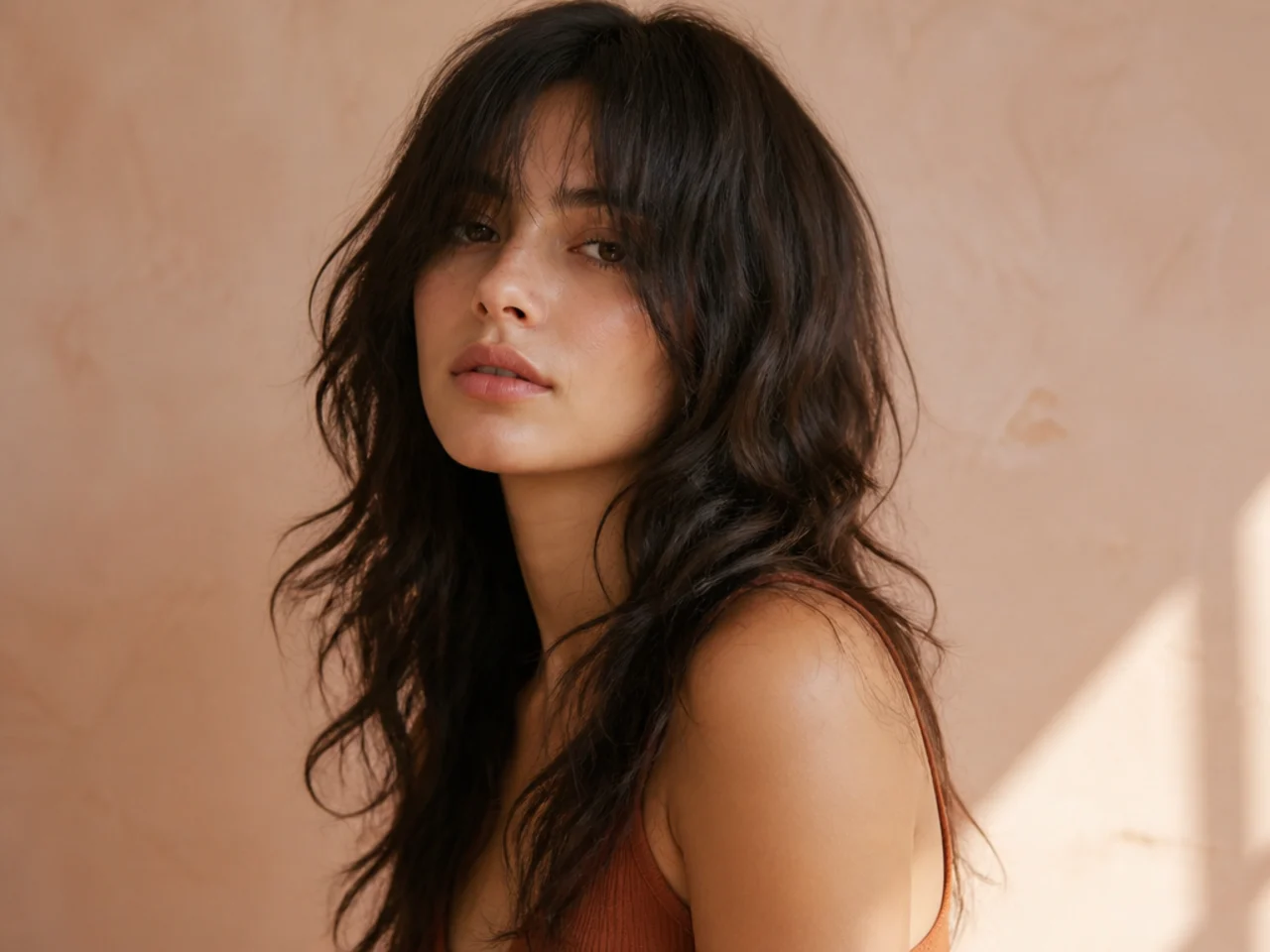 A wolf cut on wavy fine hair
