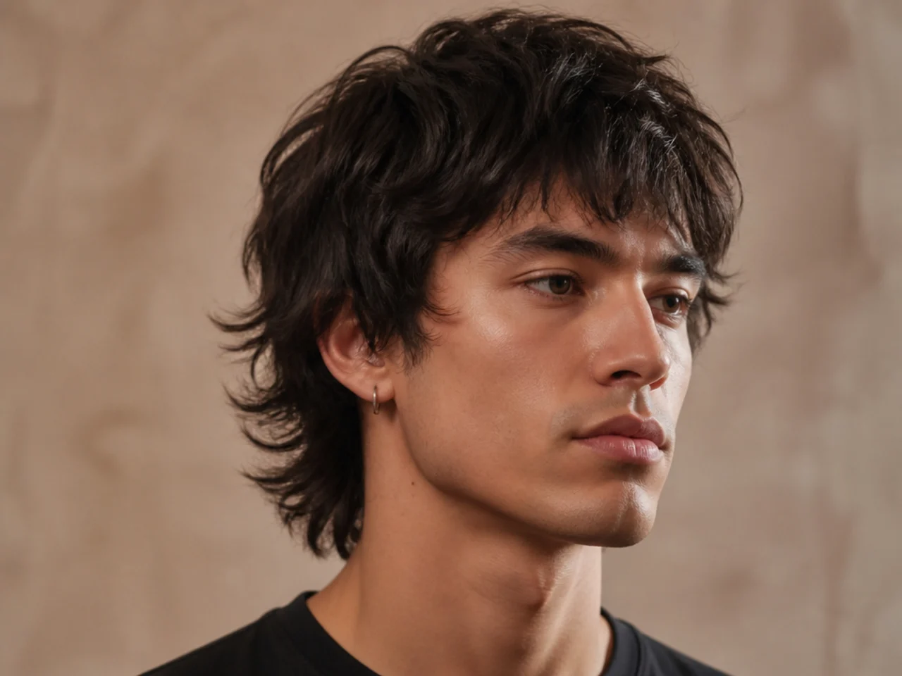 Razored wolf cut on straight hair with dissolved fine tapered layer edges throughout