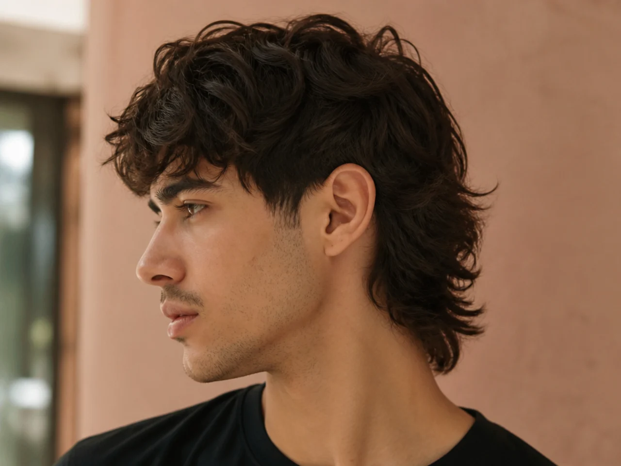 A mens wolf cut with tapered sides