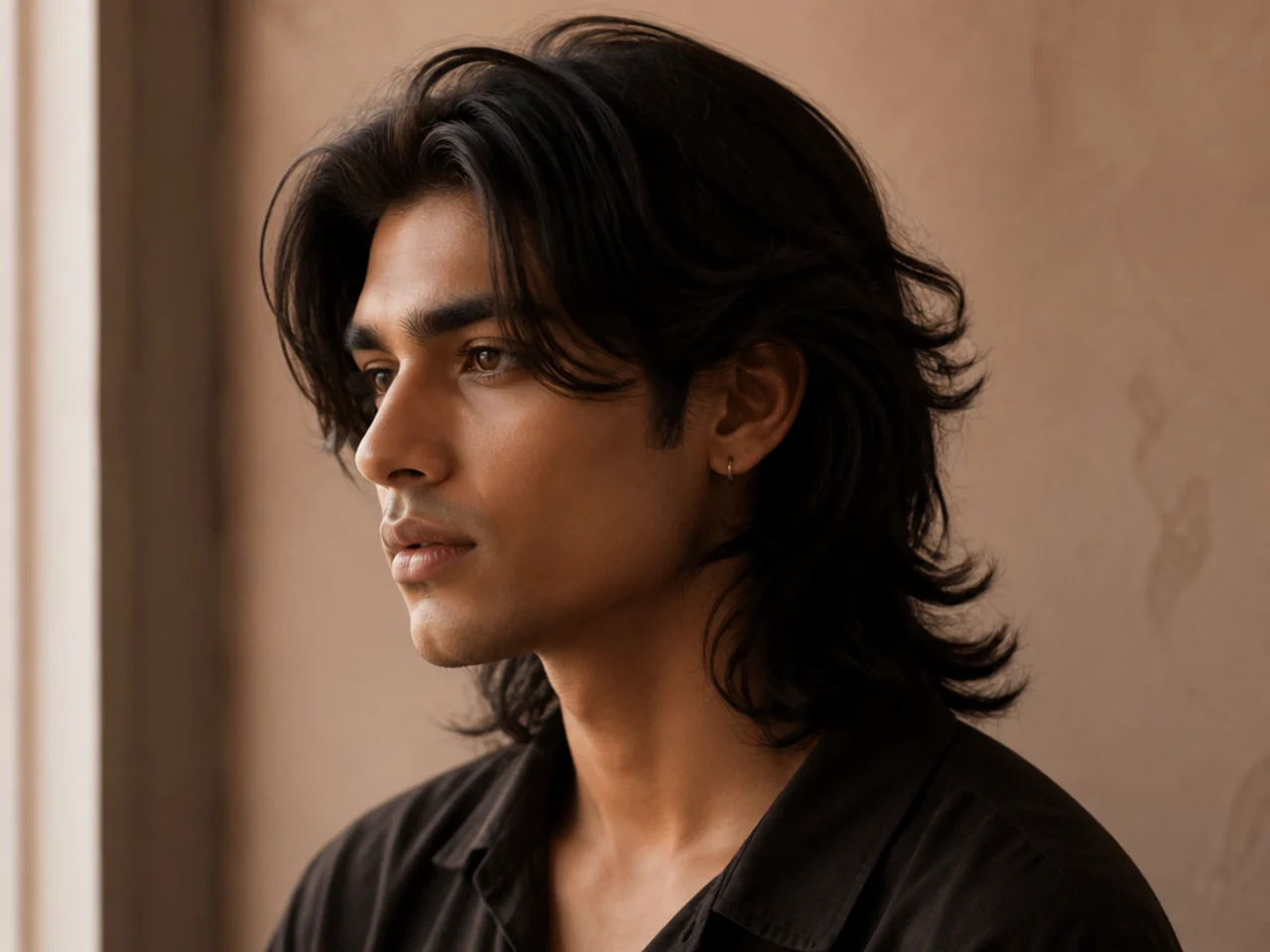 A grown out wolf cut mullet with the layering dropped