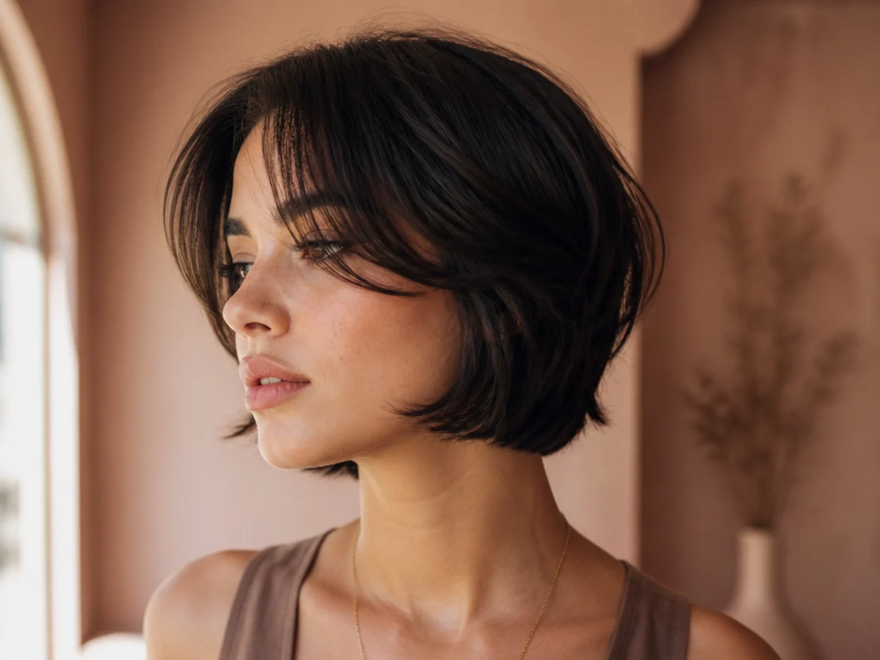 Short cut with a clean unbroken bottom edge and soft layers above it