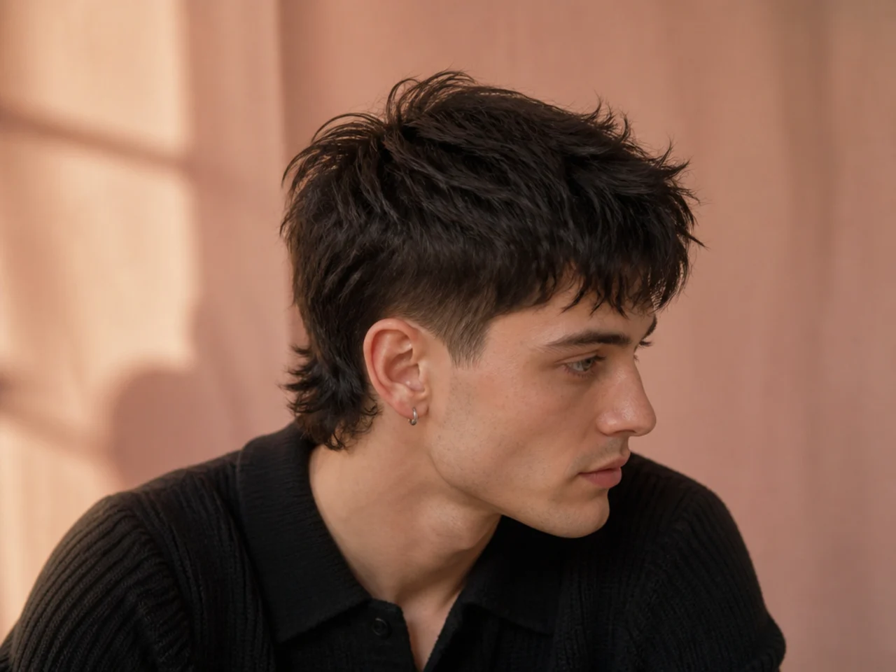 A mens short wolf cut with shorter sides