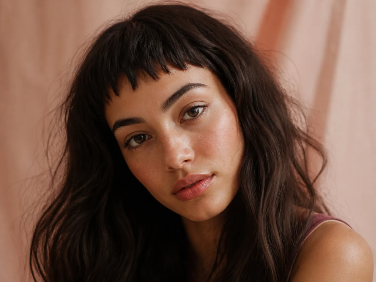 A choppy micro fringe with ends cut at several different heights
