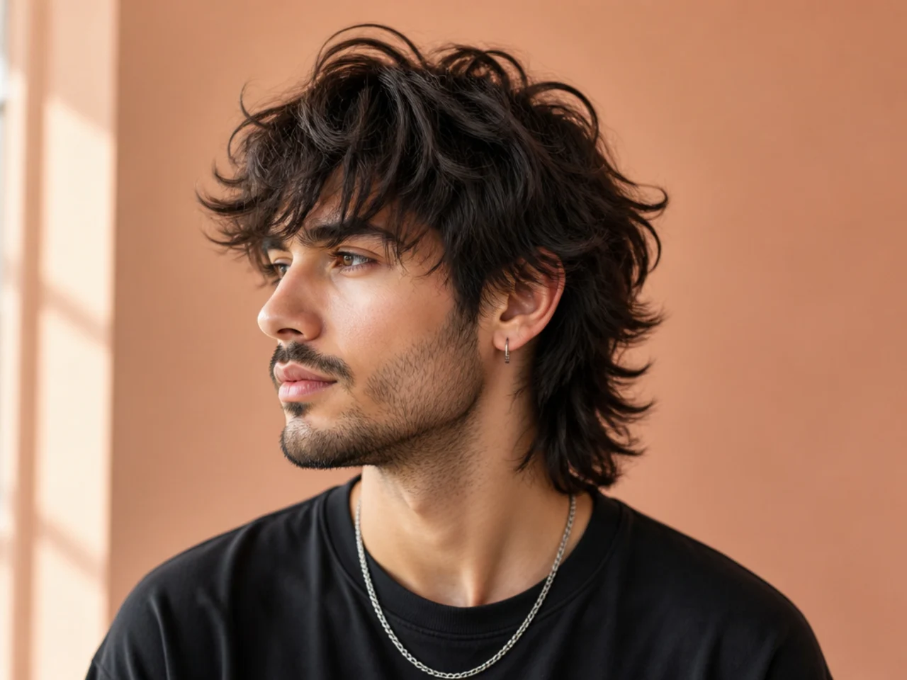 Editorial grid of twenty wolf mullet haircut variations on men of different hair types and ethnicities