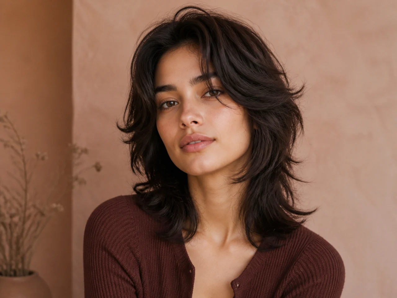 Wolf cut with no fringe
