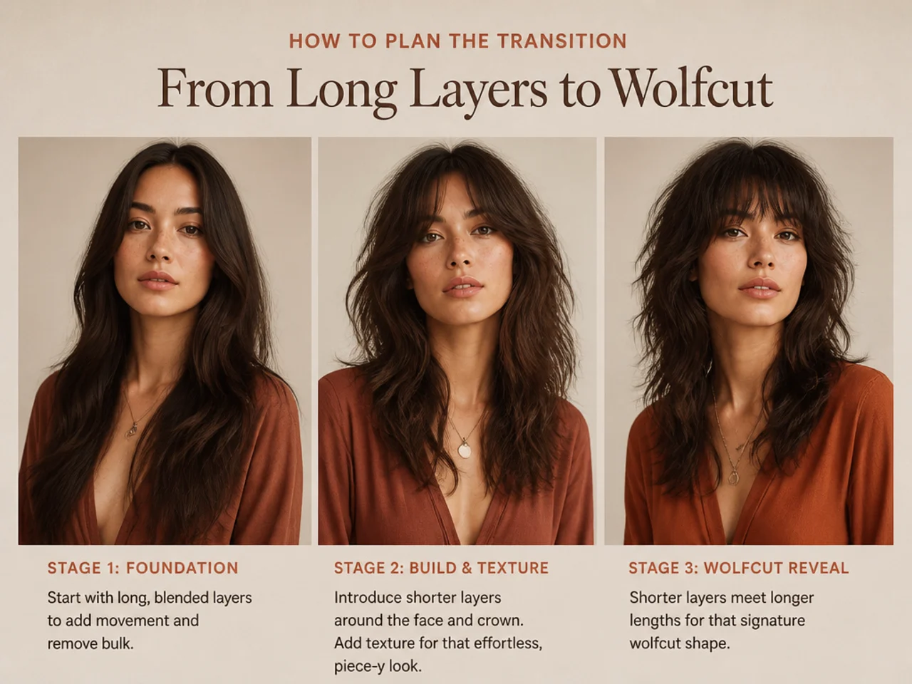 Three transition stages shown in sequence