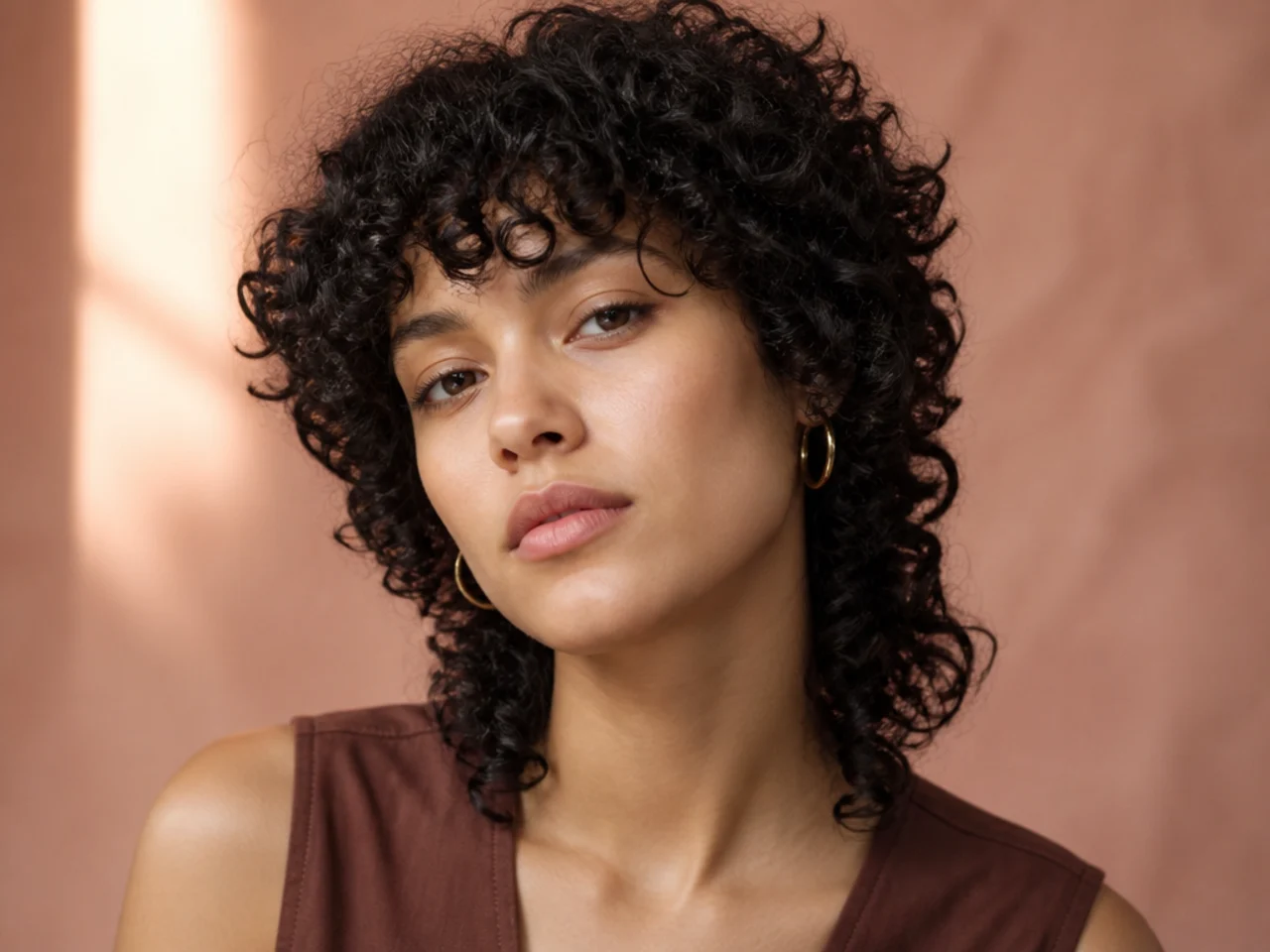 Coily wolf cut with short defined layers