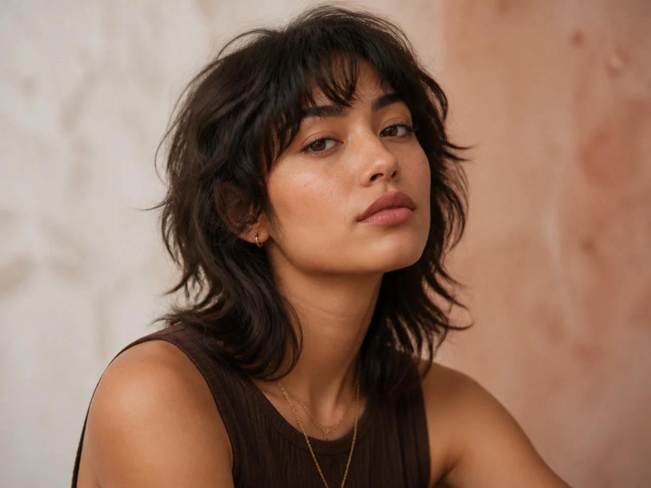 Medium wavy wolf cut