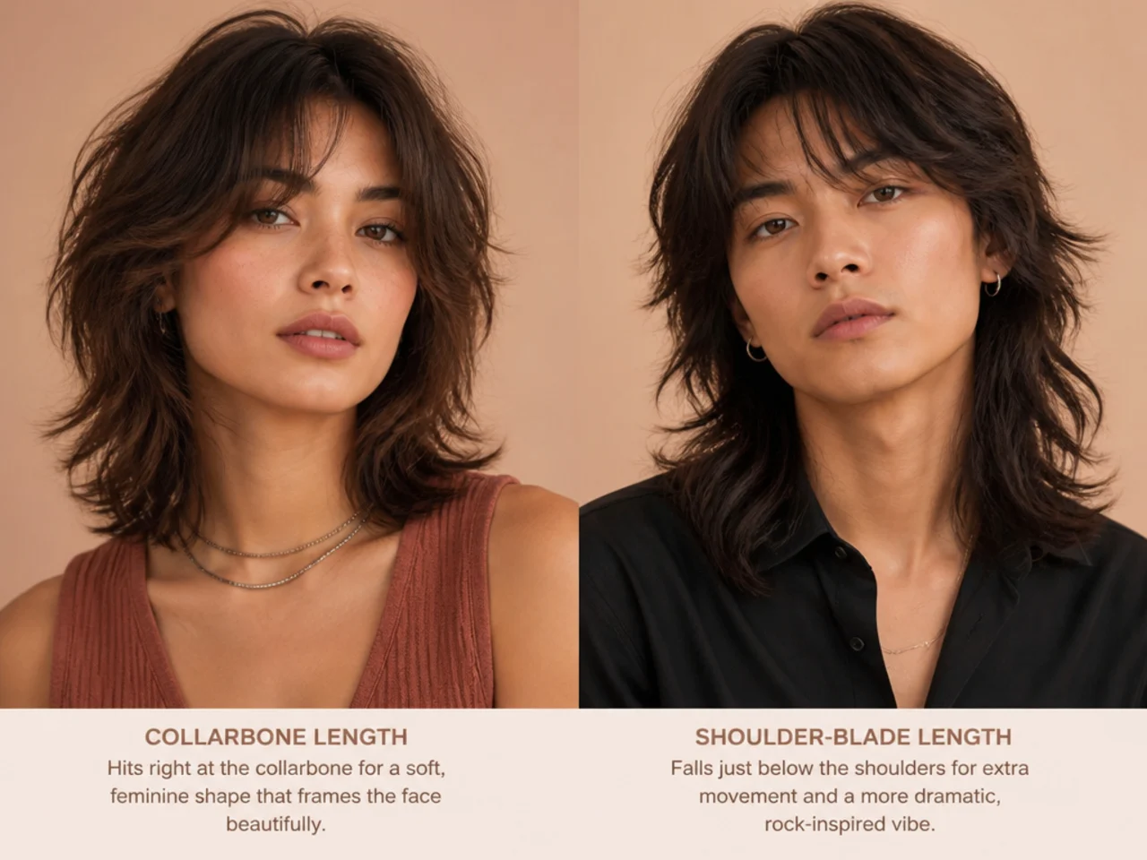 Collarbone and shoulder-blade lengths compared side by side
