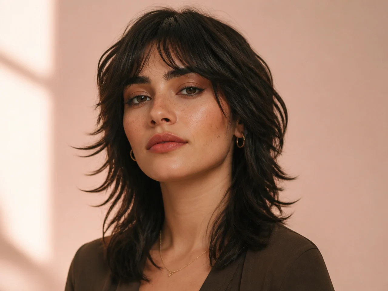 A moderate wolf cut as a first major restyle