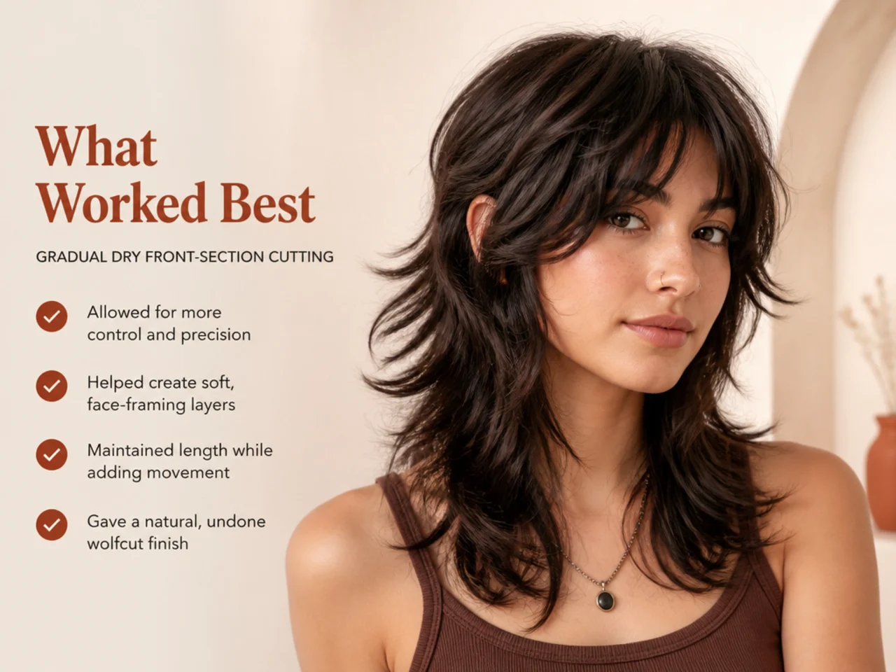 The successful result of gradual dry front-section cutting