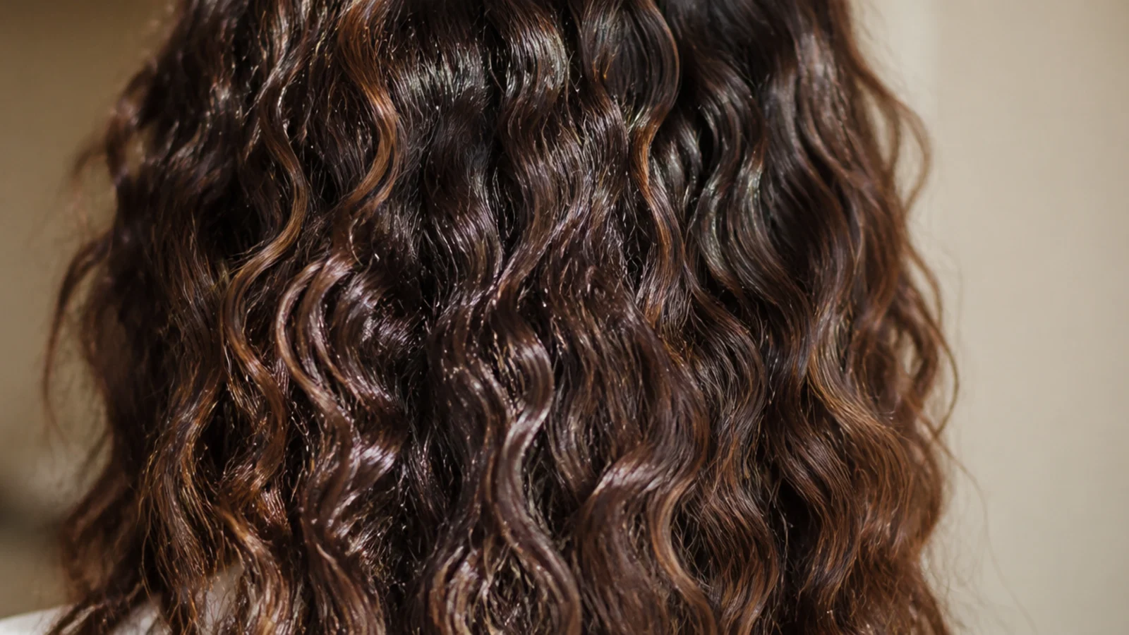 Loose crimped waves created by unravelling overnight braids