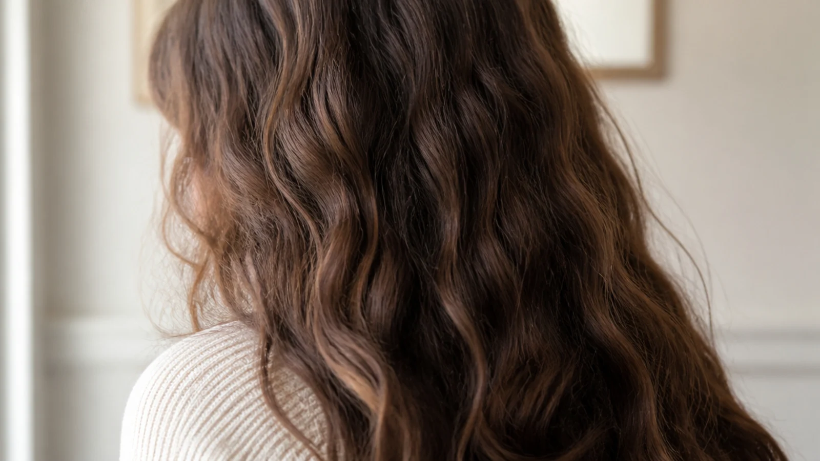 Crimped waves released from overnight braids