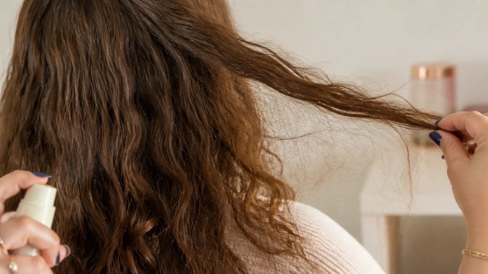 Backlit hair showing individual strands standing away from the surface