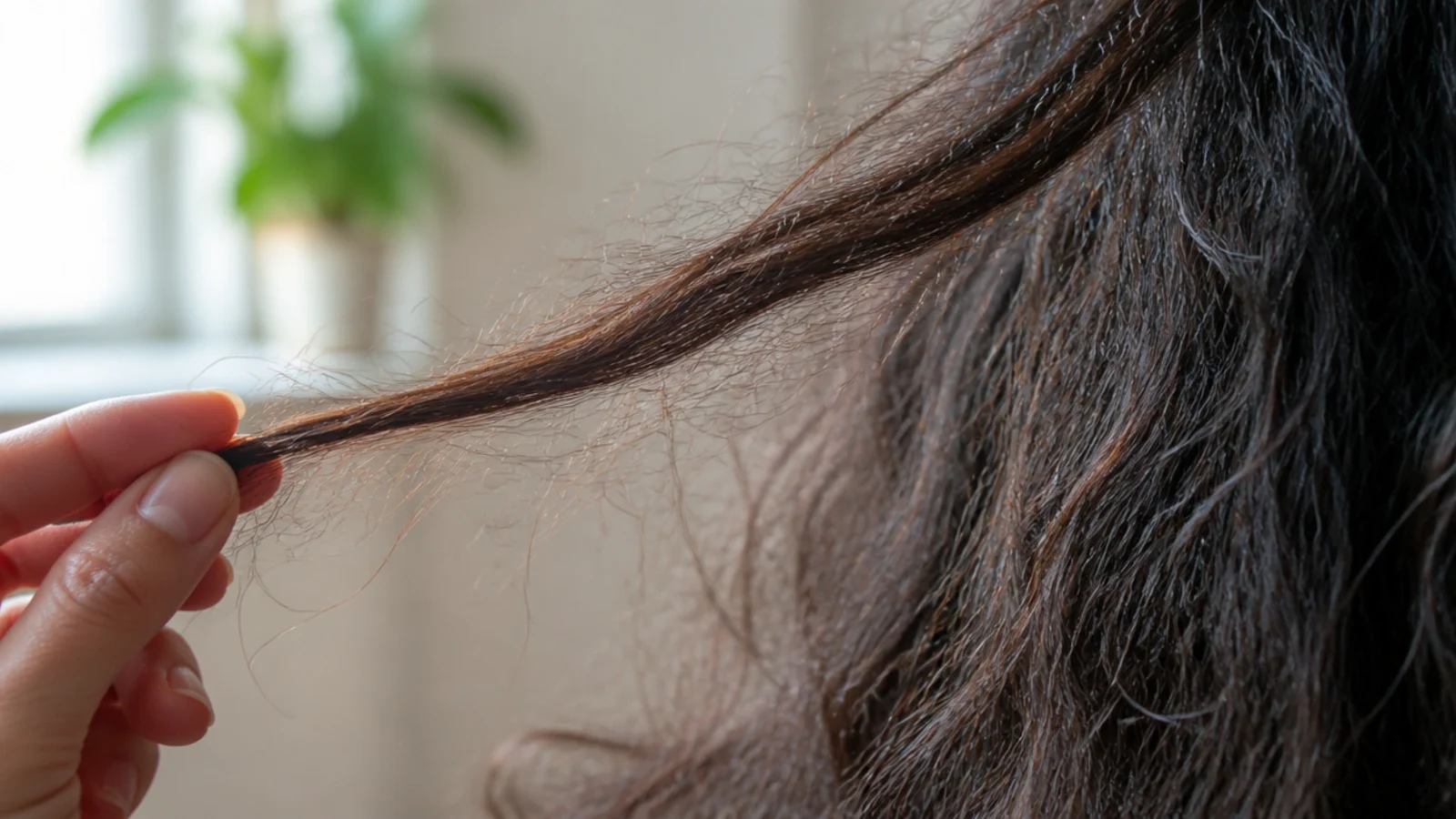Close crop of a textured section with fine strands lifting from the surface