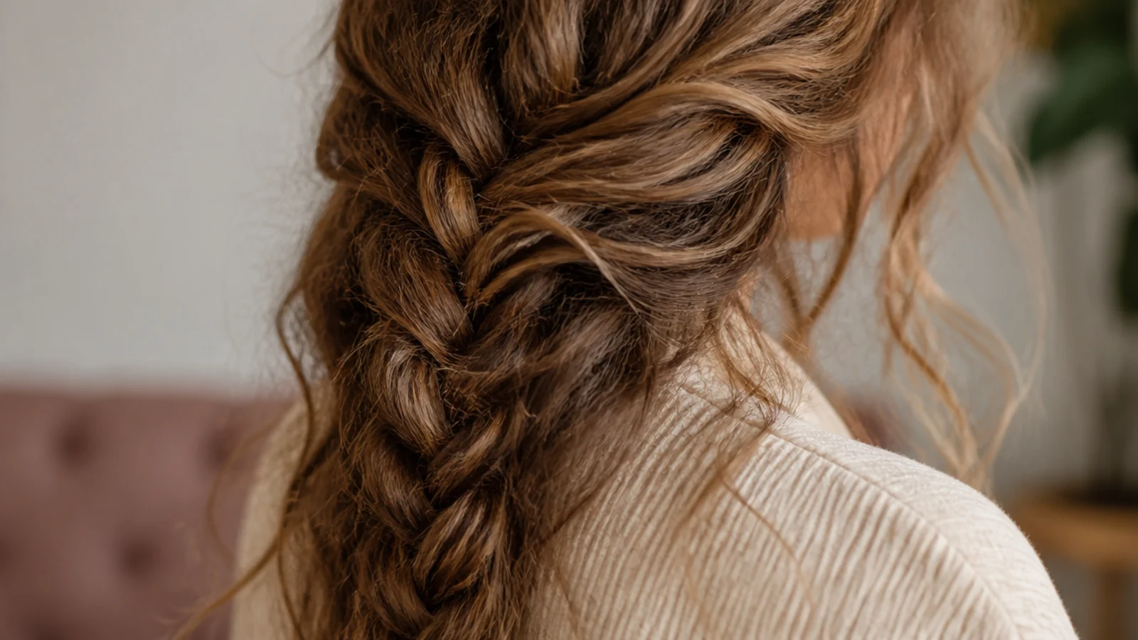 A single French braid running from the crown down the back of the head