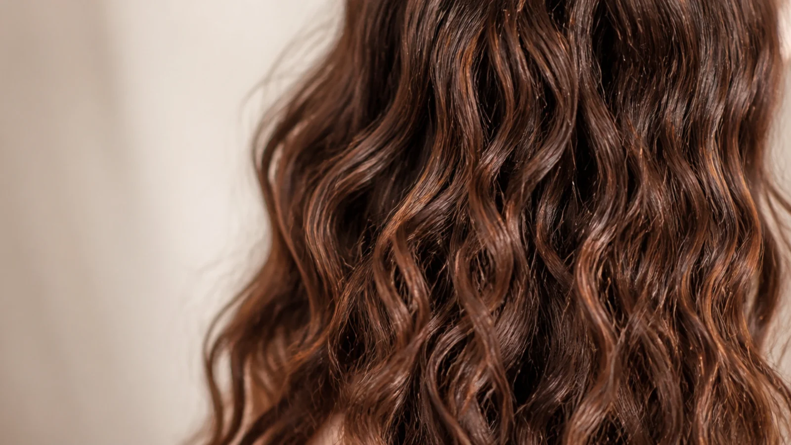 Soft even waves falling loose the morning after being slept in a braid