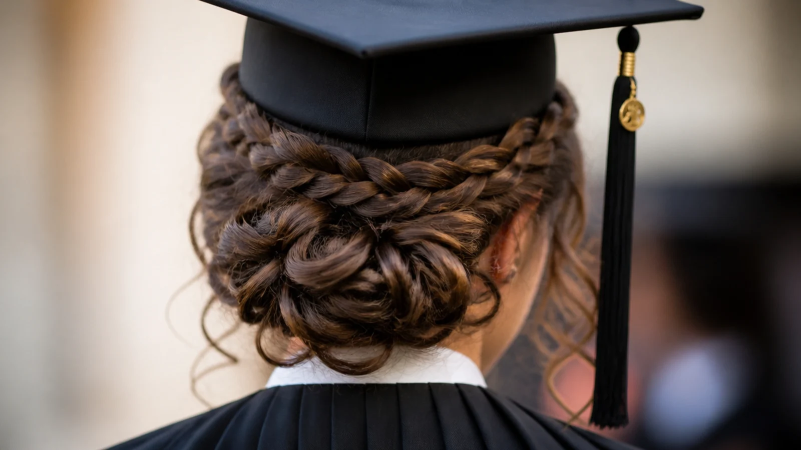 A braid wrapped around the head and pinned in a circle