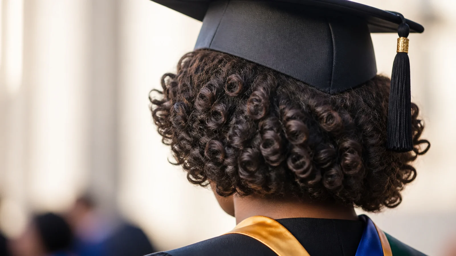Smooth uniform curls set on flexi rods and shaken out