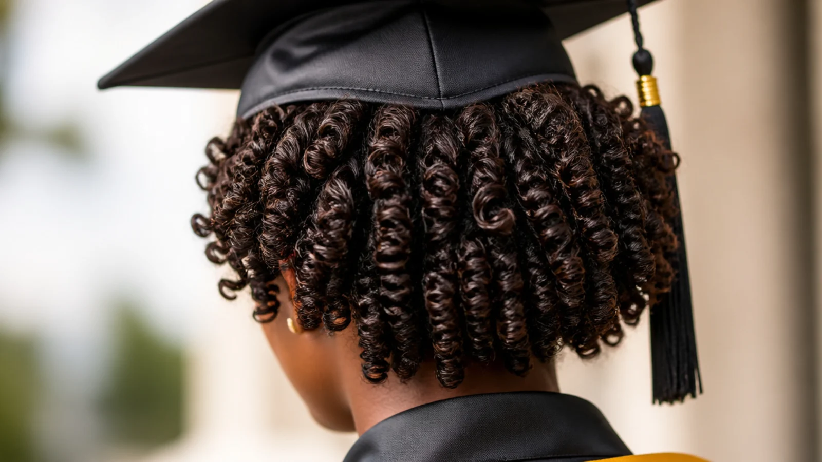 Tight spiral waves released from small bantu knots on short hair