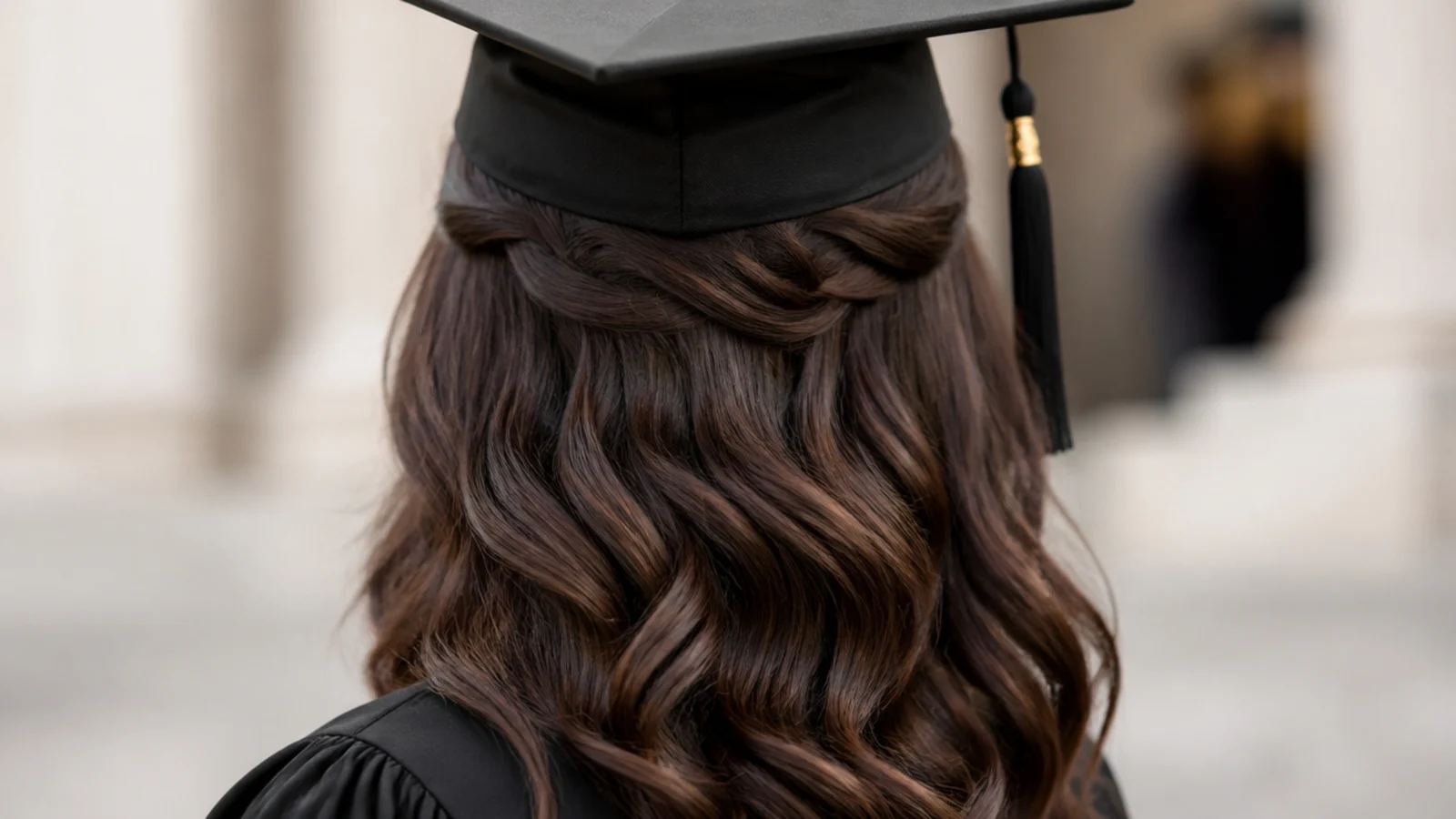 Heatless curls dropped into loose bends after the cap came off
