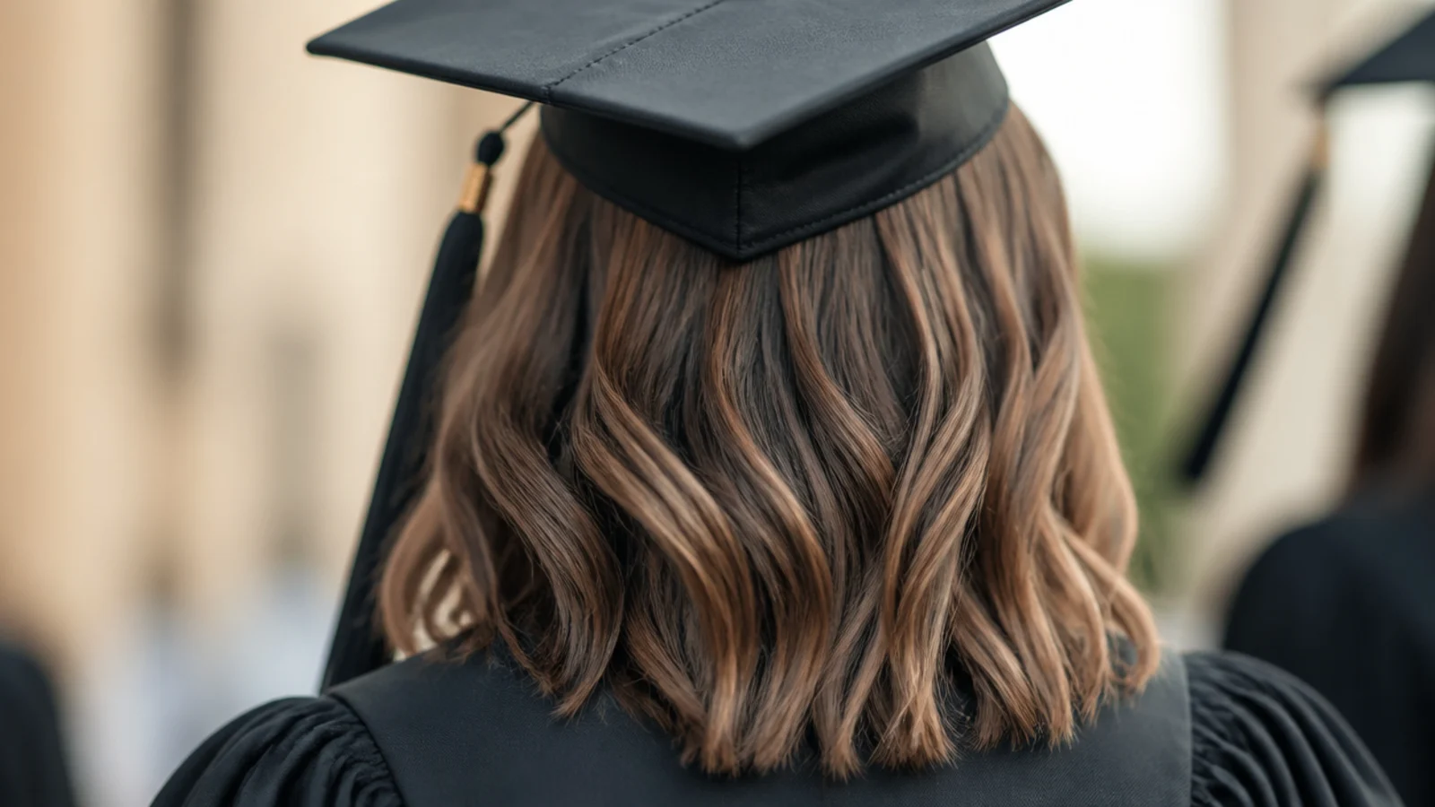 Soft bent waves set with a flat iron and left to cool