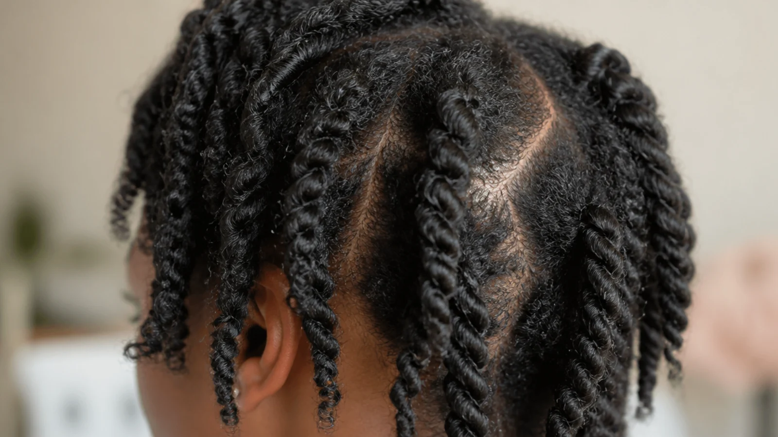 Flat twists worn as a finished style across several days