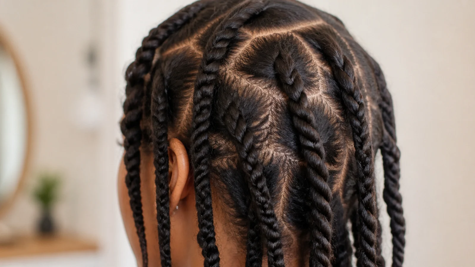 Two loose twists arranged for sleeping