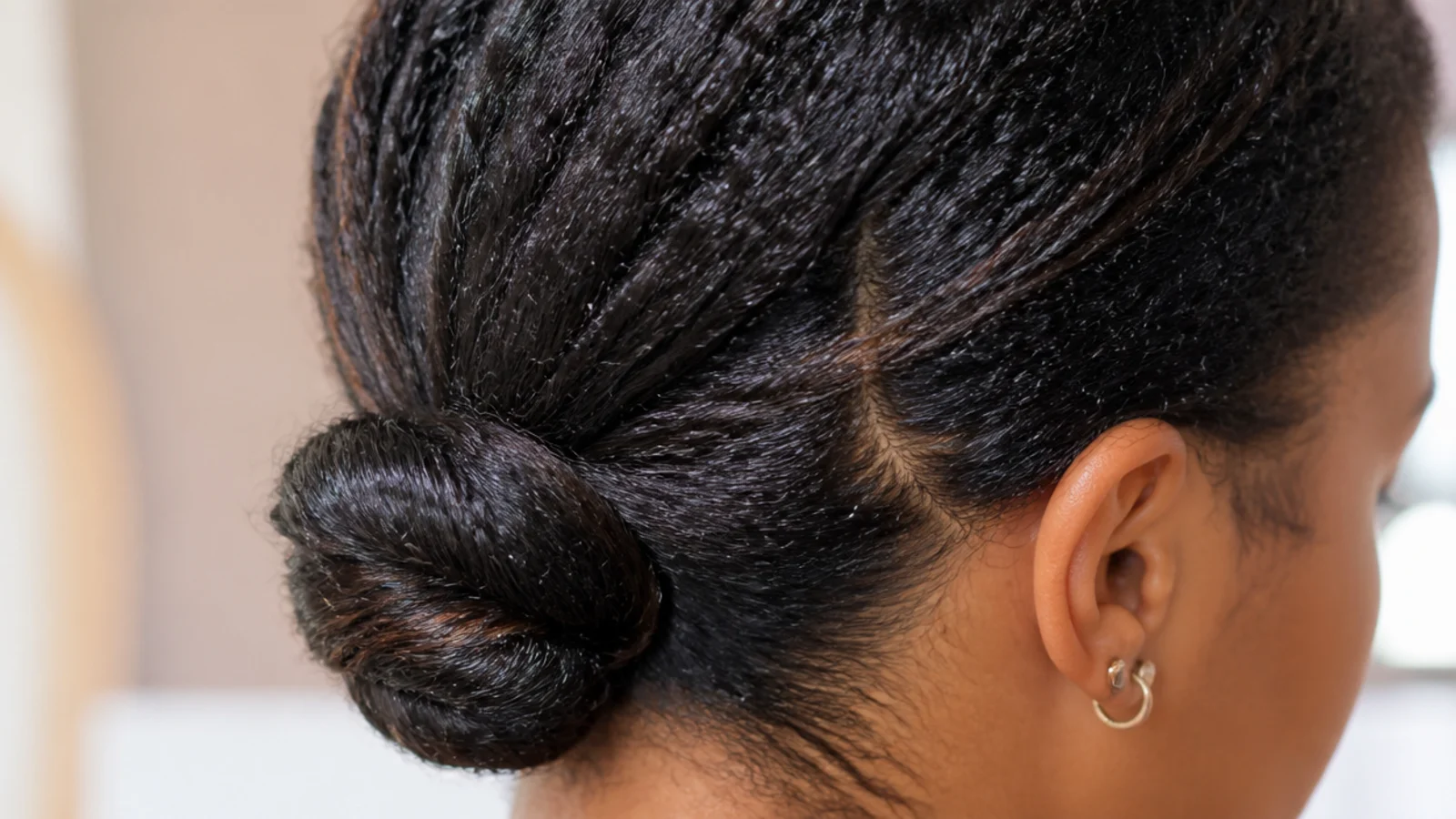 Neat twists gathered away from the shoulders
