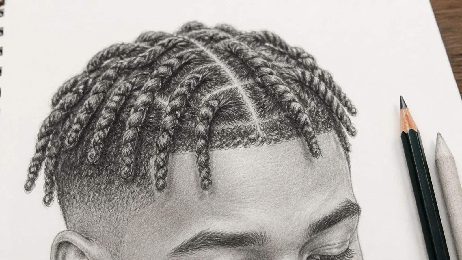 A pencil study of two strand twists across the crown