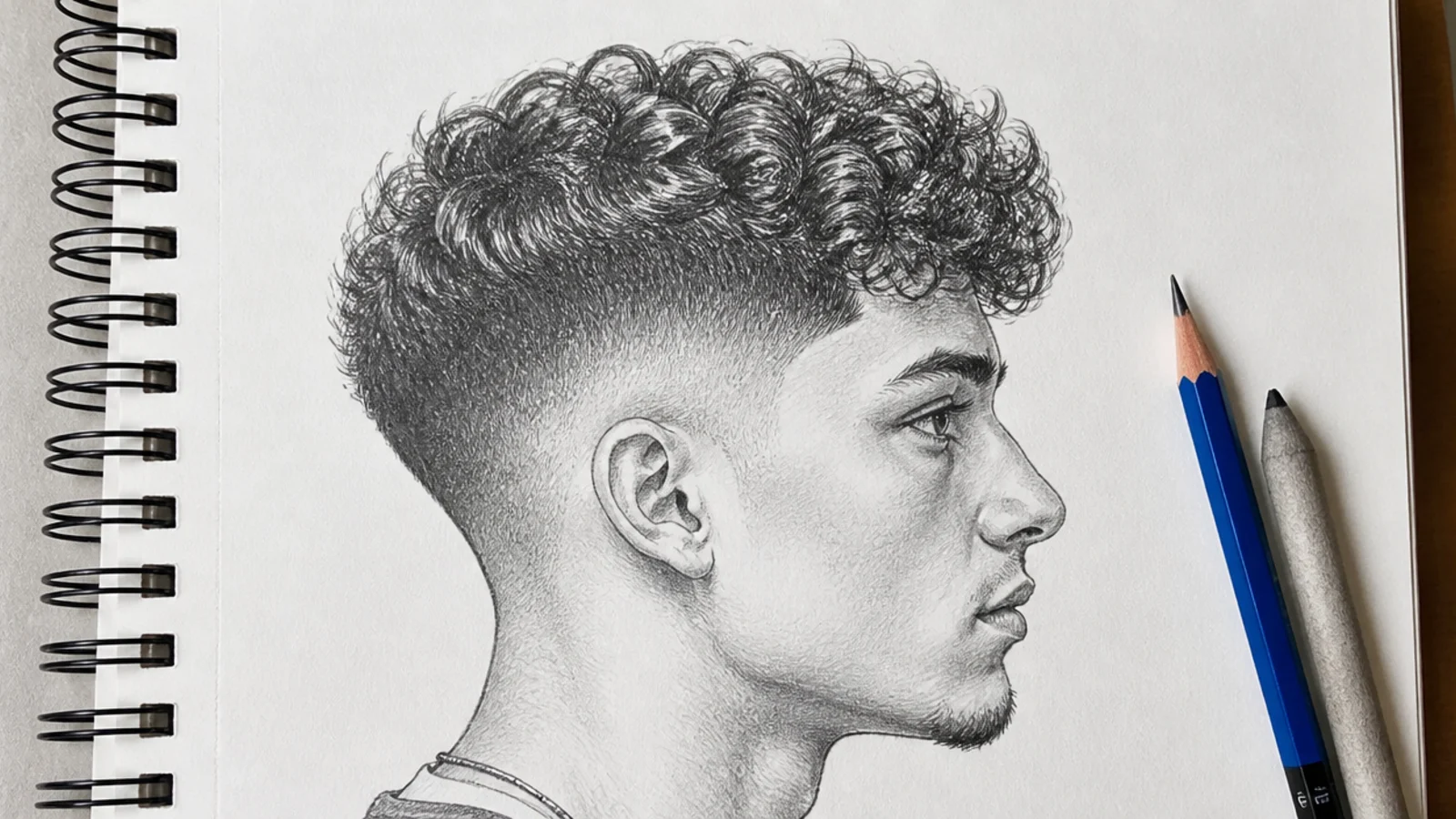 A sketch of curls above a gradually tapered side