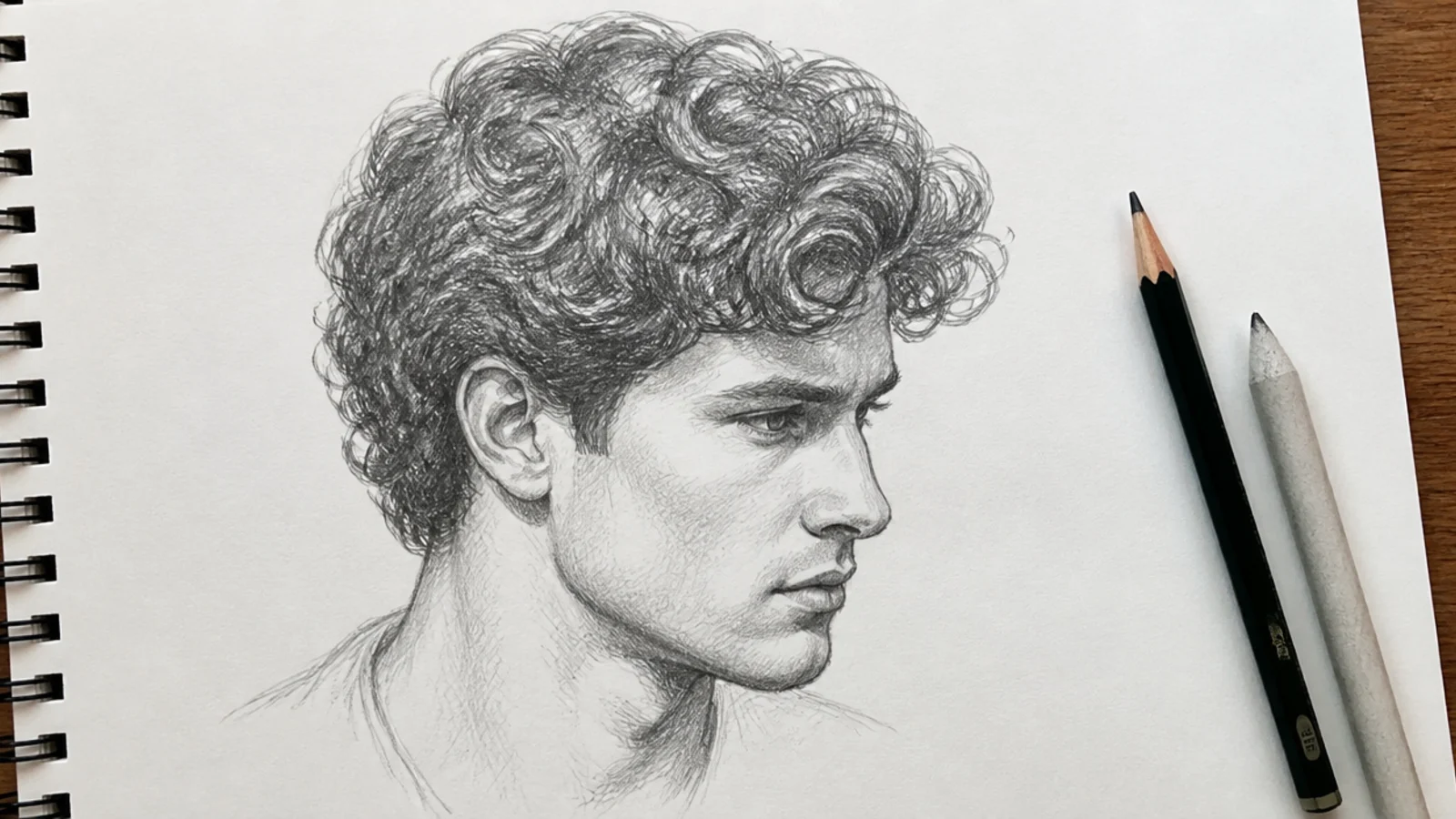 15 Curly Hair Sketch Male Ideas to Draw