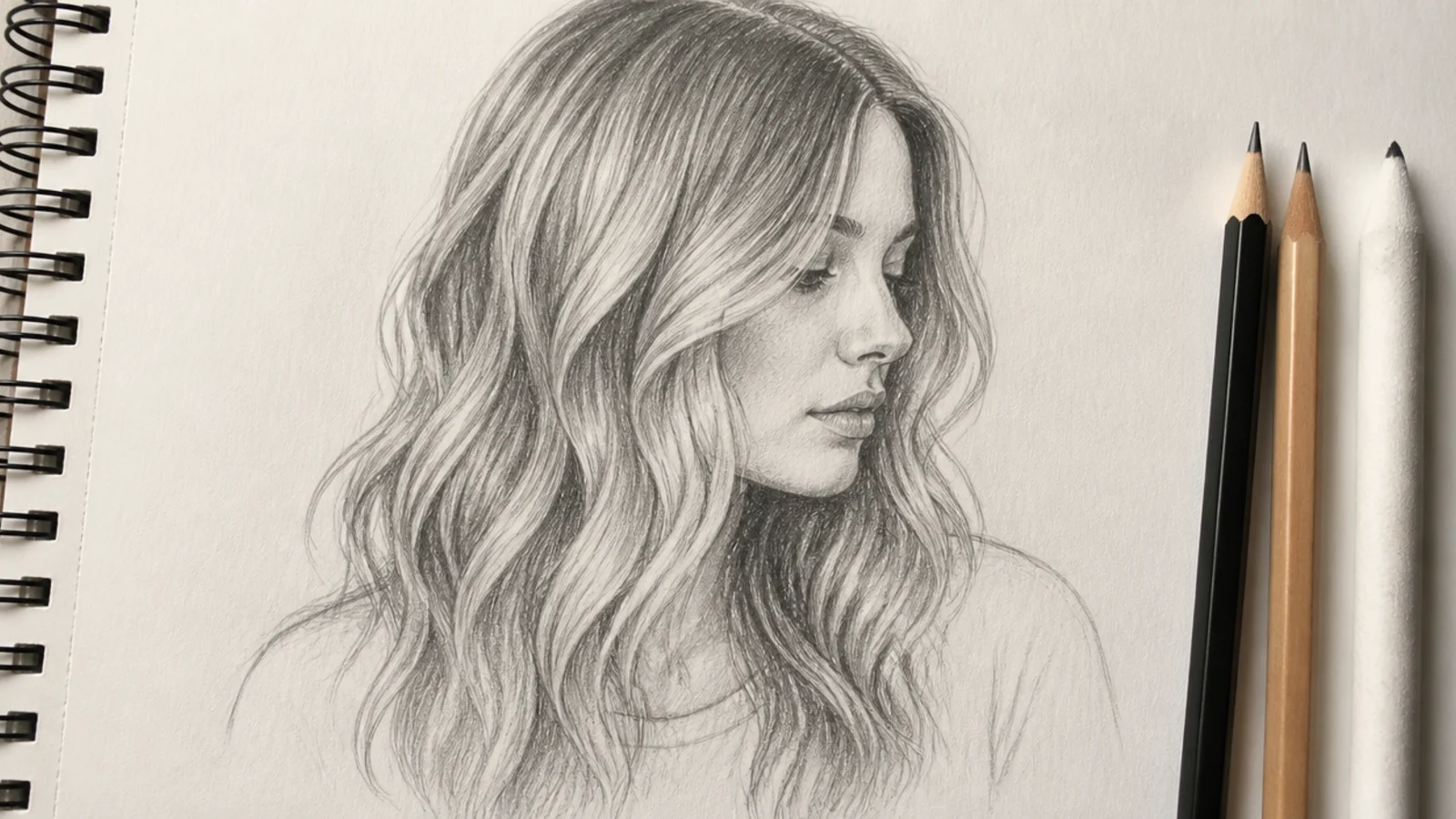 A sketch of soft beach waves falling past the shoulders