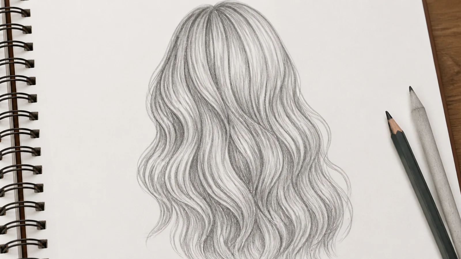 A drawing of waves made from one unbroken flowing line