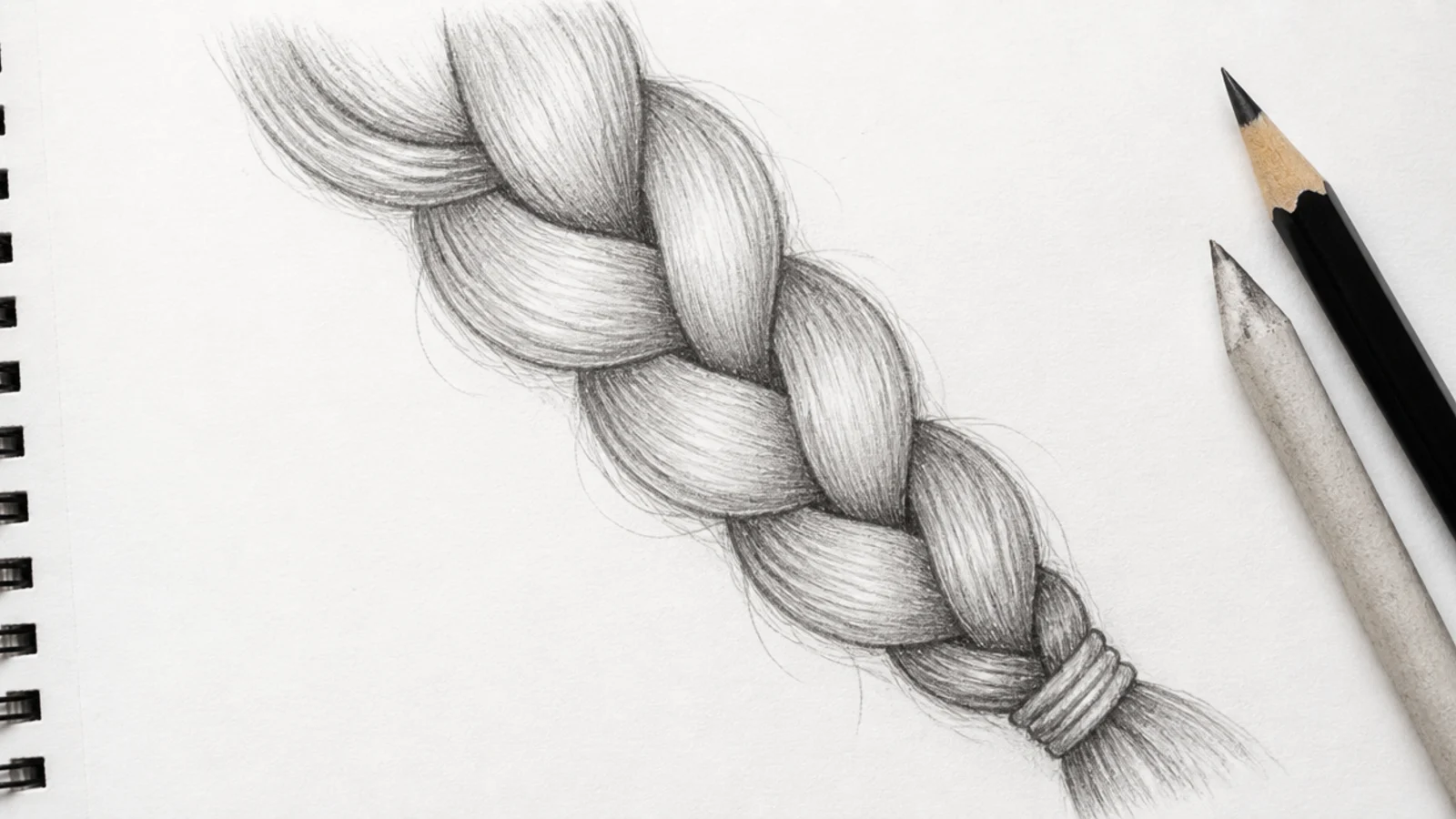A sketch of a simple three strand braid