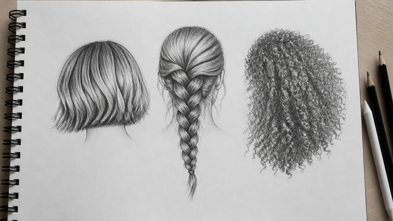 20 Hair Styles Sketch Ideas That Read From the Silhouette