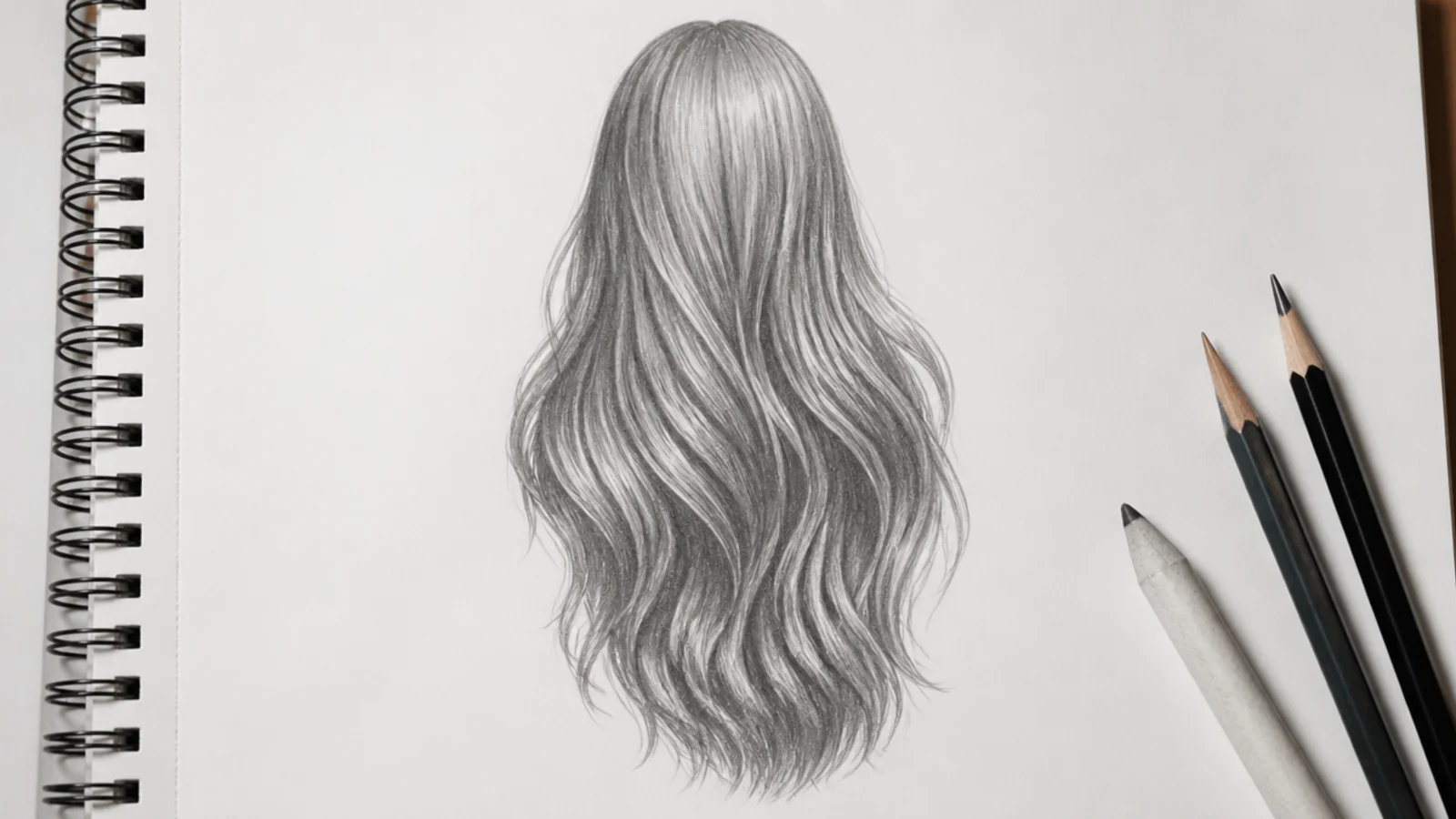 20 Long Hair Sketch Ideas That Handle the Length