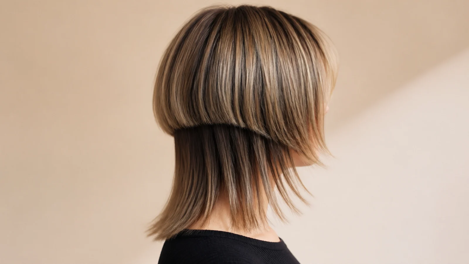 Soft rounded bangs with a slight gap at the centre of the forehead