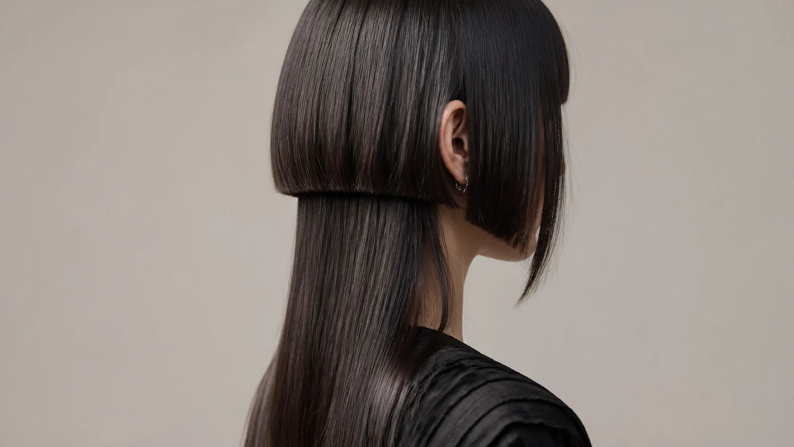 A rounded top layer with no fringe and two soft pieces left beside the face