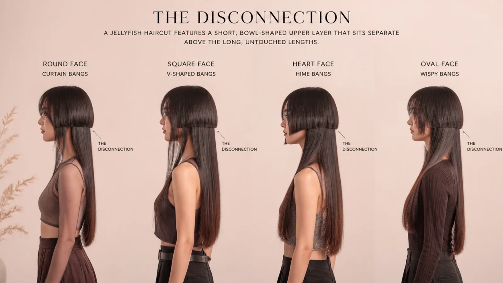 Several fringe shapes compared against different face proportions in even light