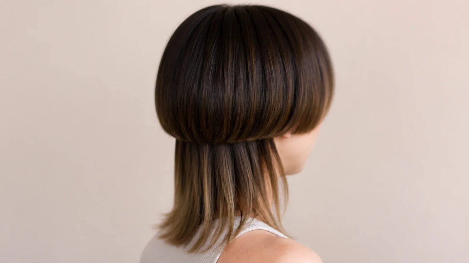 A short upper layer above lengths ending at the collarbone