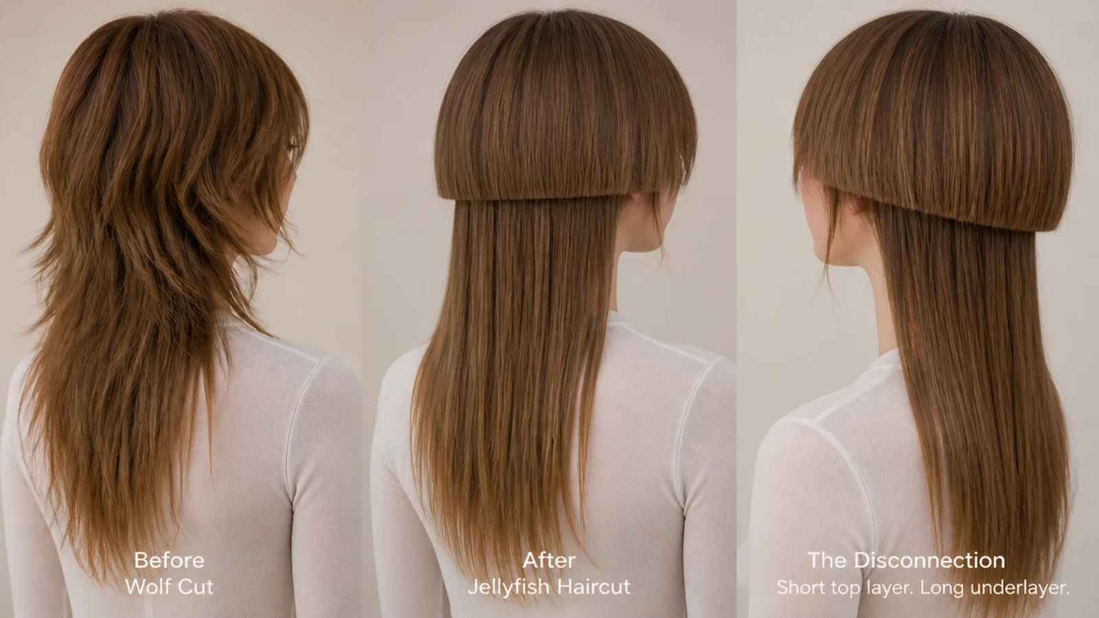 A stepped cut being blended into graduated layers