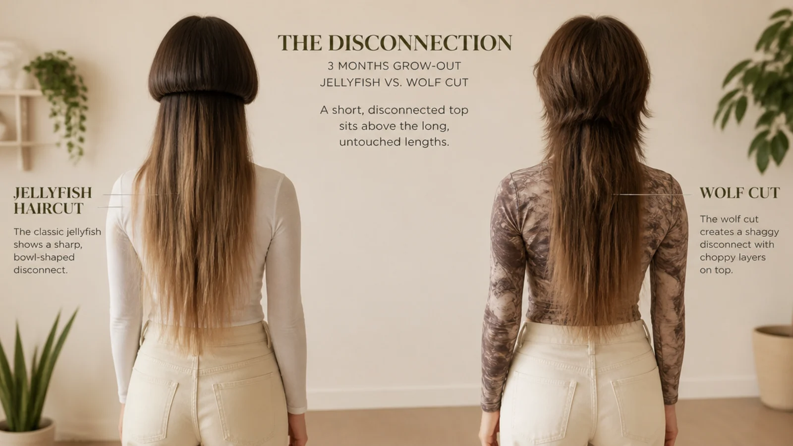 A stylist sectioning hair during a consultation with reference photographs nearby