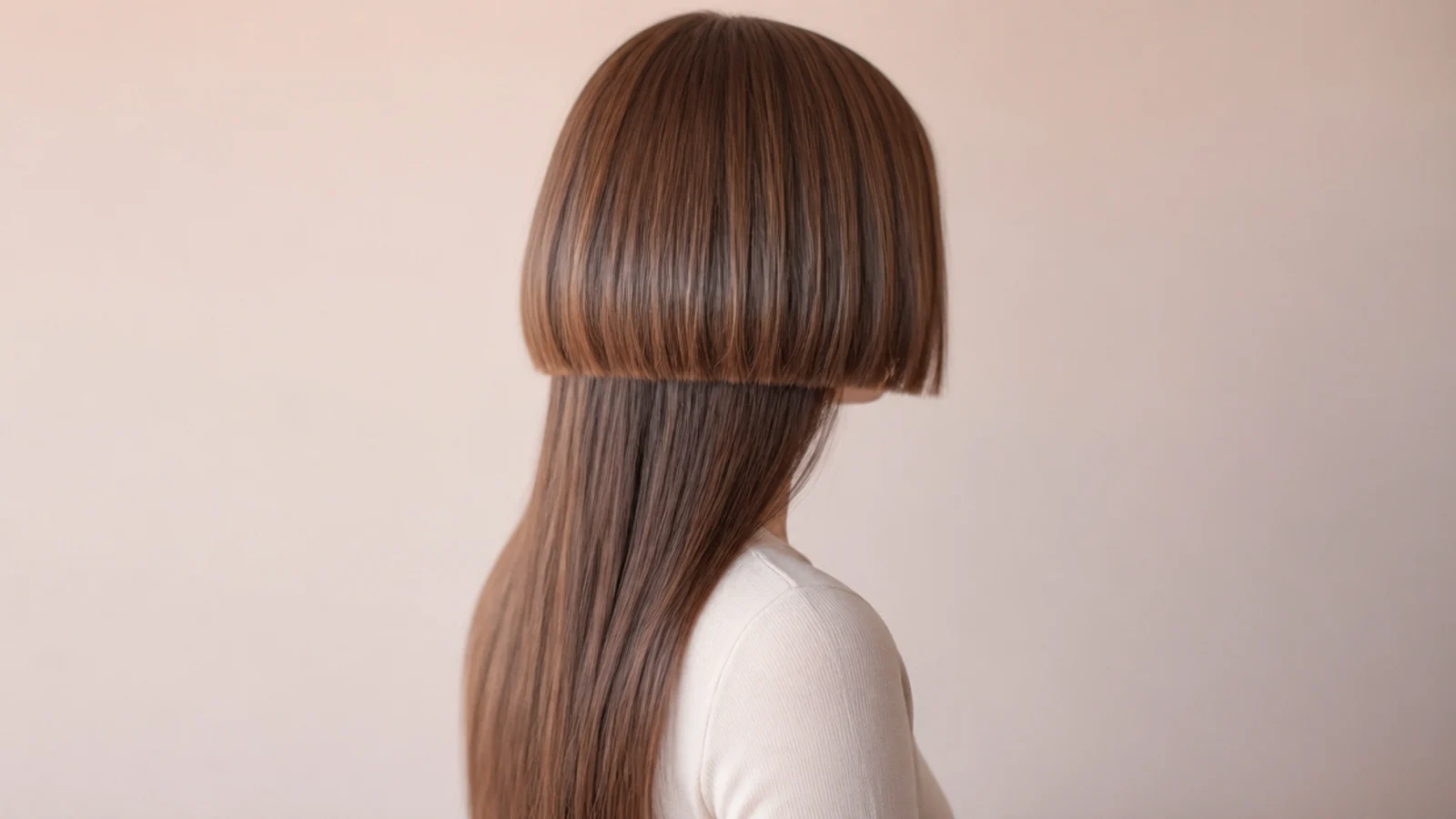 Long soft layers falling below a sharply cut short upper layer