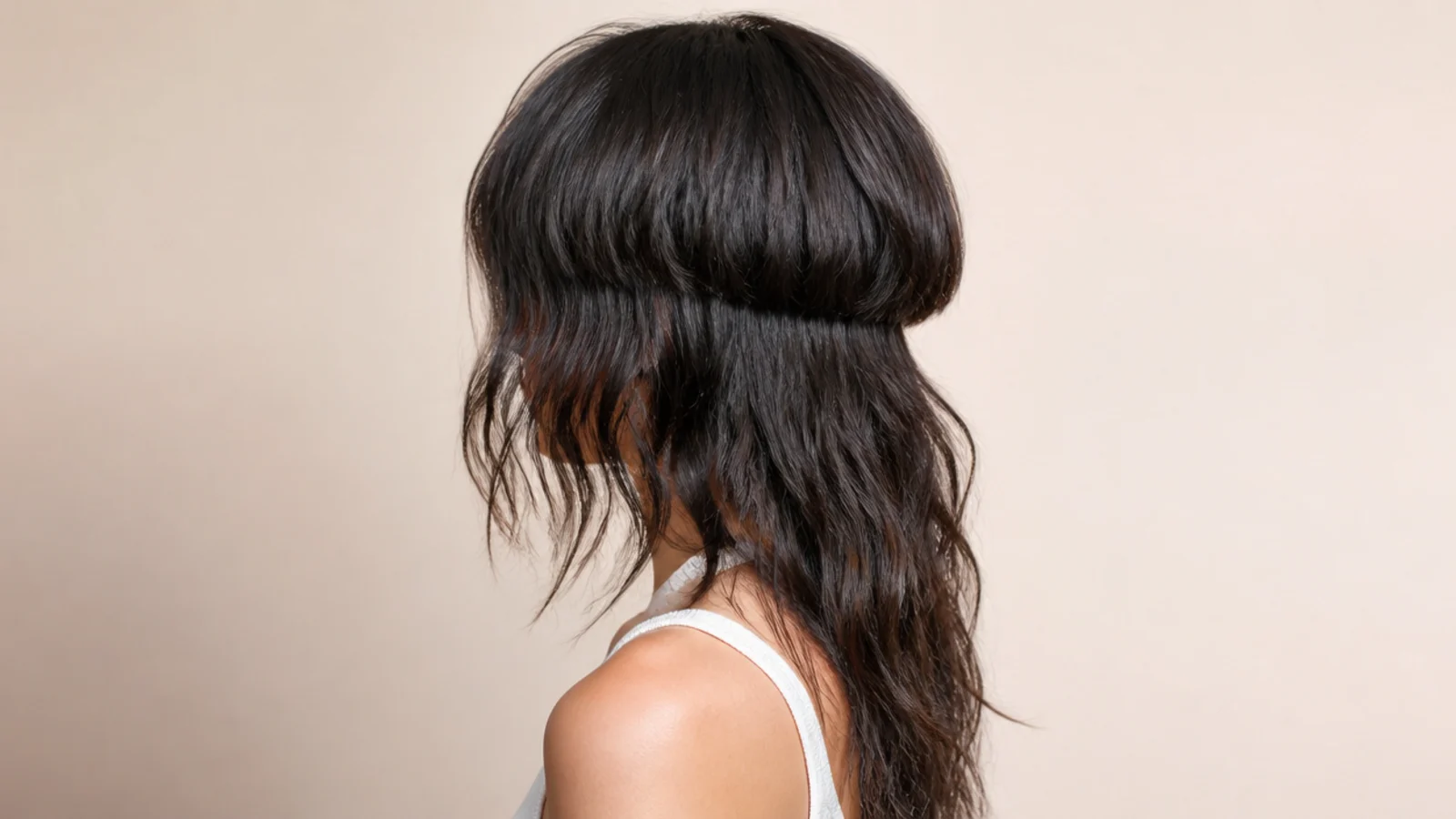 Loose waves running through layered lengths beneath a smooth top layer